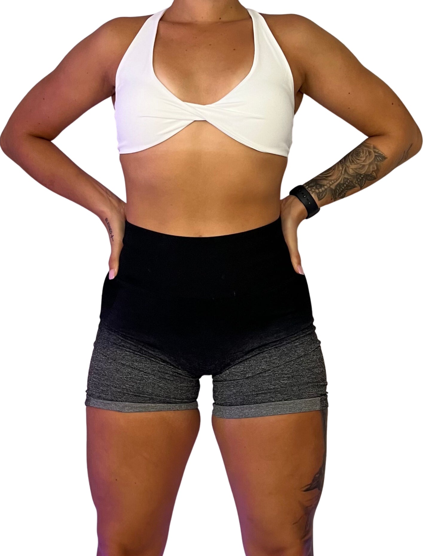Twist front sports bra